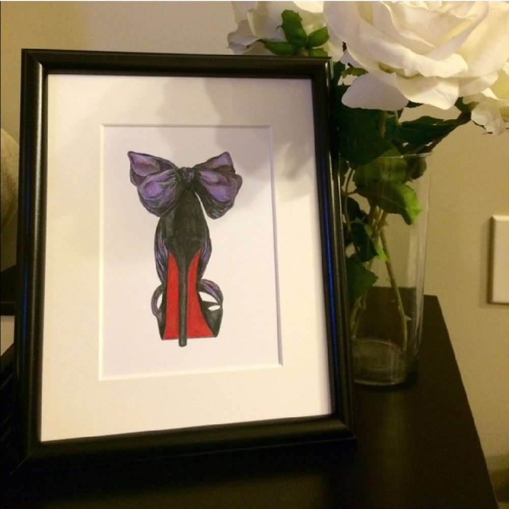 Louboutin closet art - Purple Bow 💜